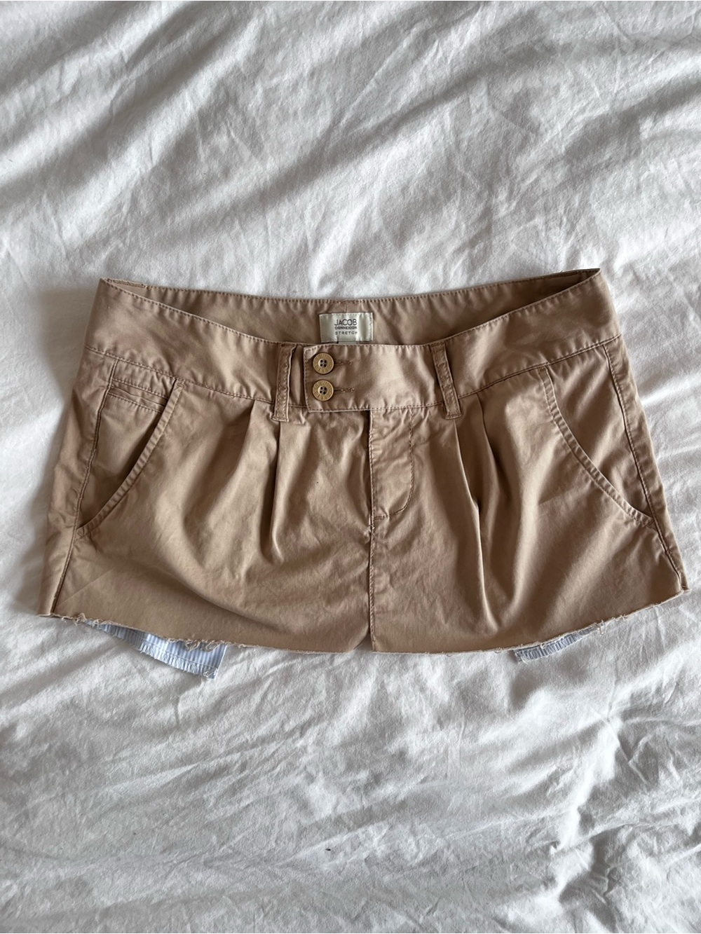 Low-rise Khaki Mini Skirt
